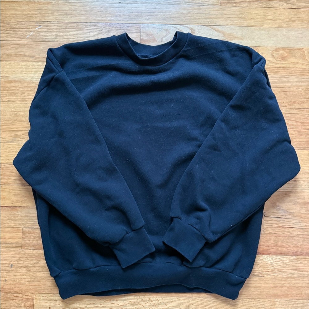 OAK + FORT Men's Black Crewneck Sweater